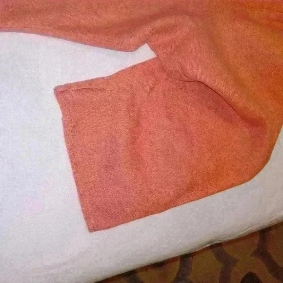 Women's 100% Linen Button Down   Collared Shirt Light Coral - Picture 8 of 11